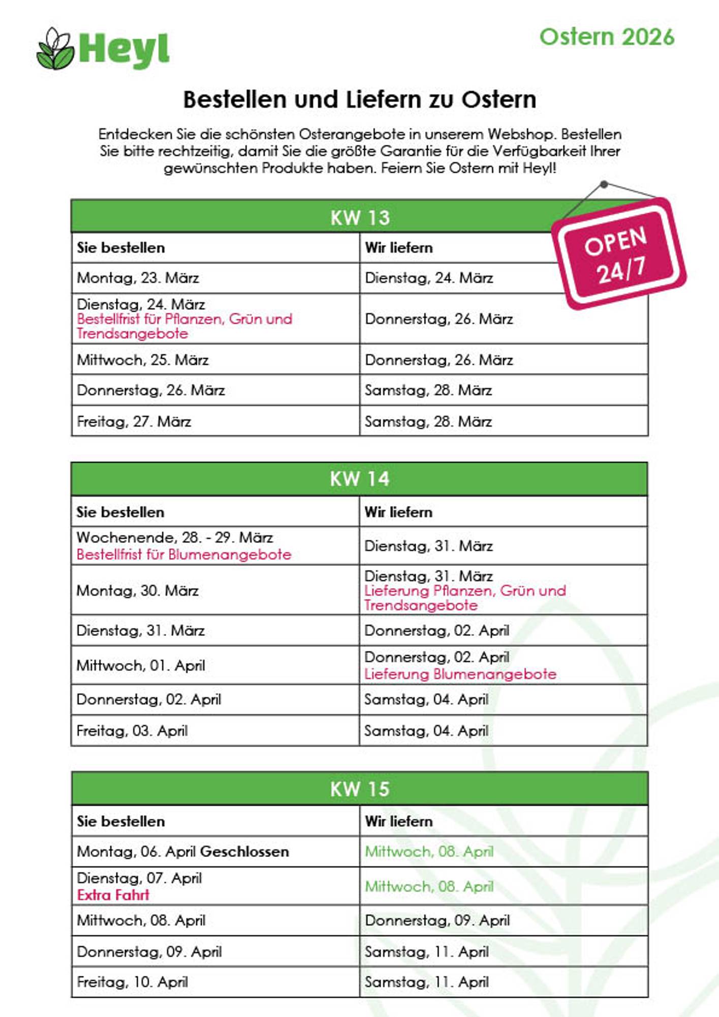 Pasen afwijkende ritten flyer 2026