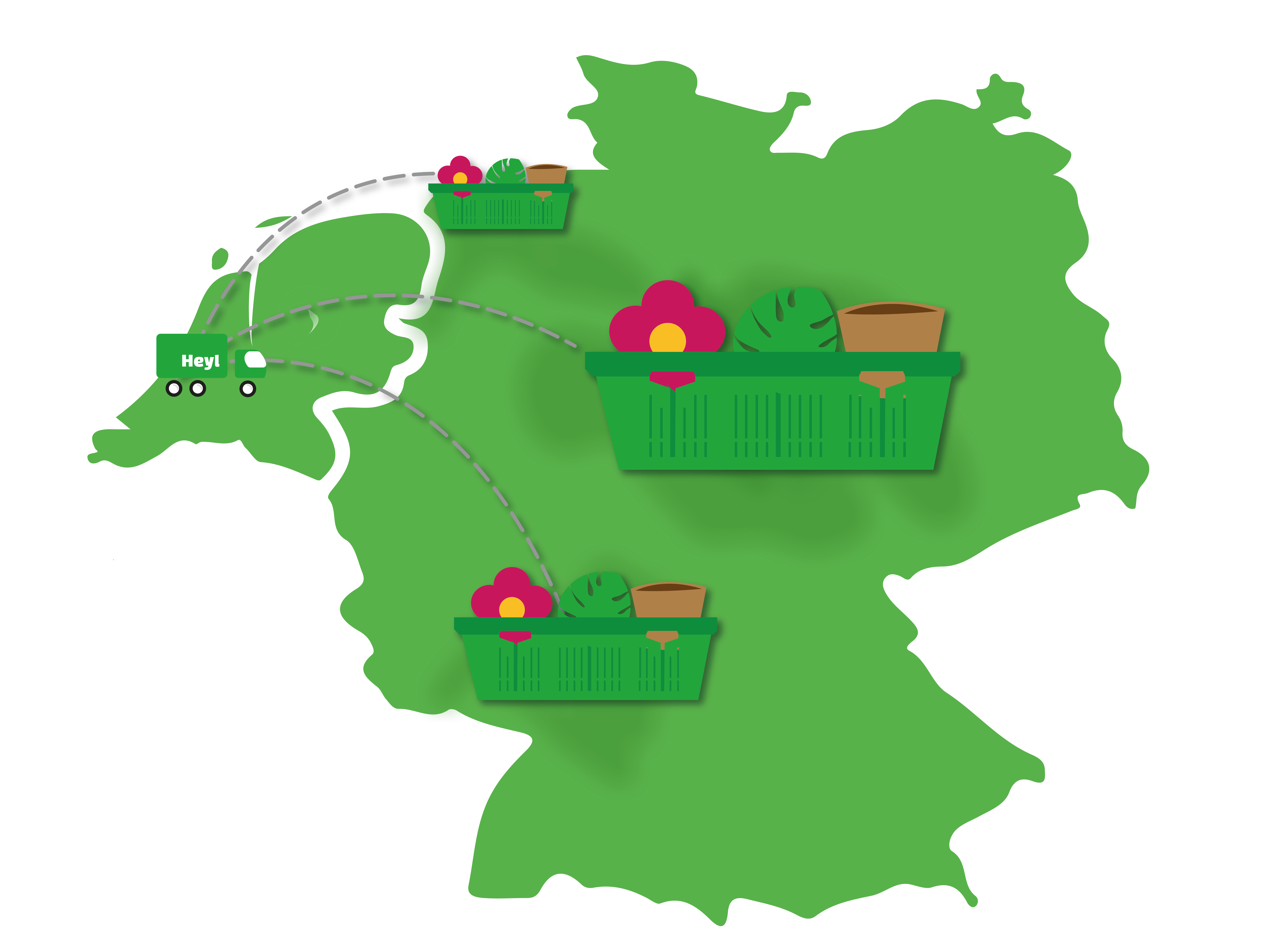 kaartje Duitsland waar we leveren
