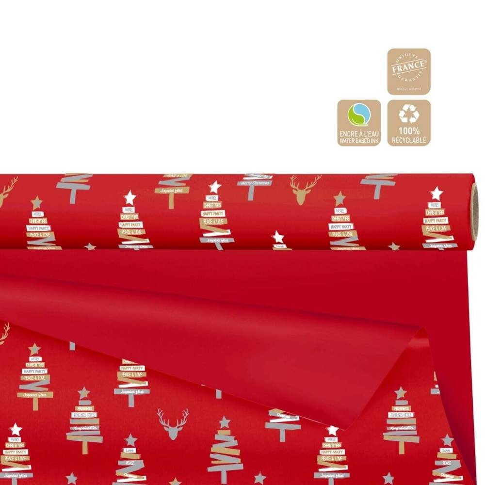 Papier Rolle 70cm 40m Duo Mat Vanessa rot