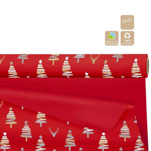 Papier Rolle 70cm 40m Duo Mat Vanessa rot