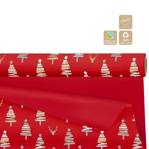 Papier Rolle 70cm 40m Duo Mat Vanessa rot