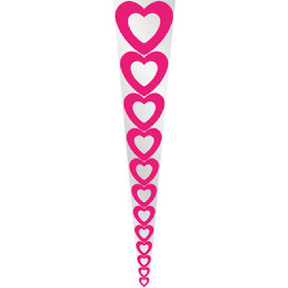 Tüte 1Rose Herz rot 60x14x03cm x50 