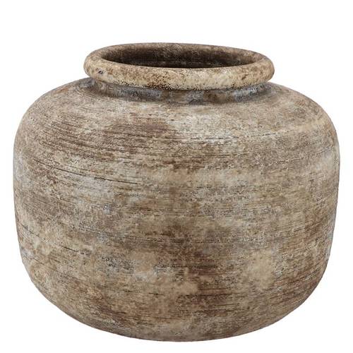 Keramik Vase Batu sand 28x22cm