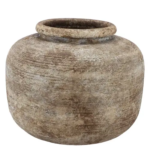 Keramik Vase Batu sand 28x22cm