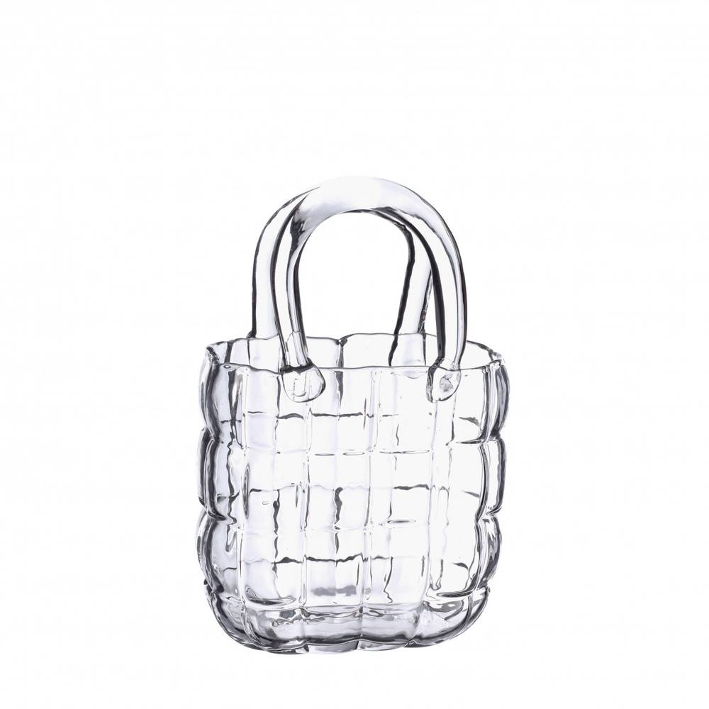 Glas Vase Handbag 14x09.5x22cm