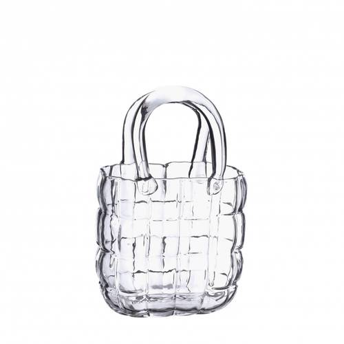 Glas Vase Handbag 14x09.5x22cm
