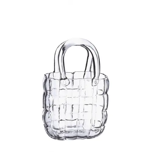 Glas Vase Handbag 14x09.5x22cm