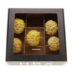 Seiden Pusteblume gelb L39cm D11/13cm x5