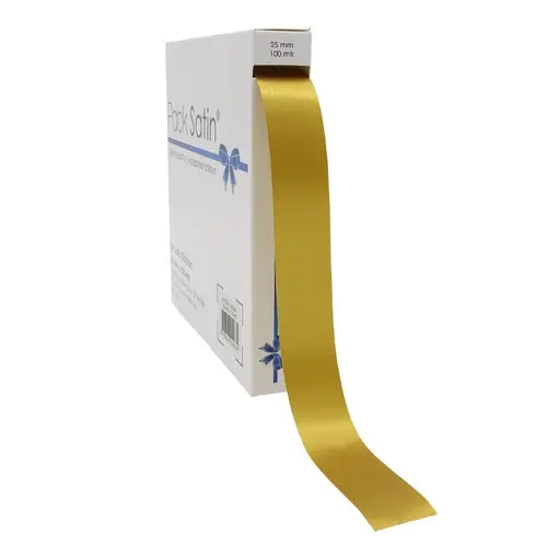 Band Satin gold 25mm 100m