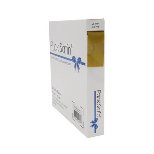 Band Satin gold 25mm 100m