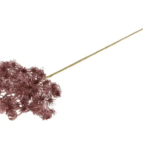 Heracleum auf Stab rosa Glitzer L60cm D15cm