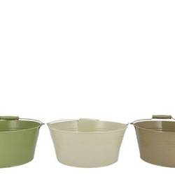 Zink Eimer Basic Summer mix grün 34x14x30cm