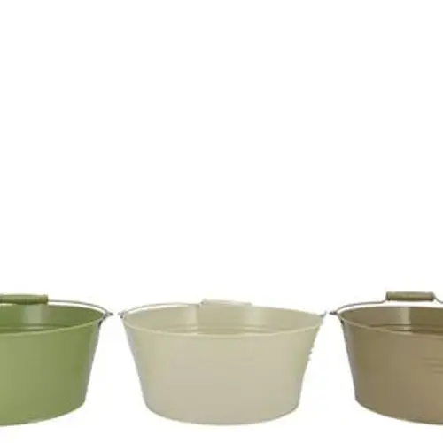 Zink Eimer Basic Summer mix grün 34x14x30cm