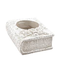 Beton Übertopf Buch 15x19x08cm