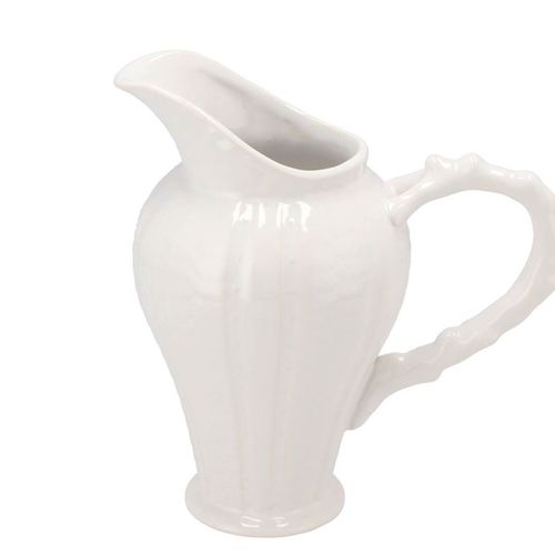 Keramik Kanne weiss 17x10x20cm