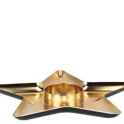 Melamine Platte +Teelicht Lisa gold 31x31x03cm