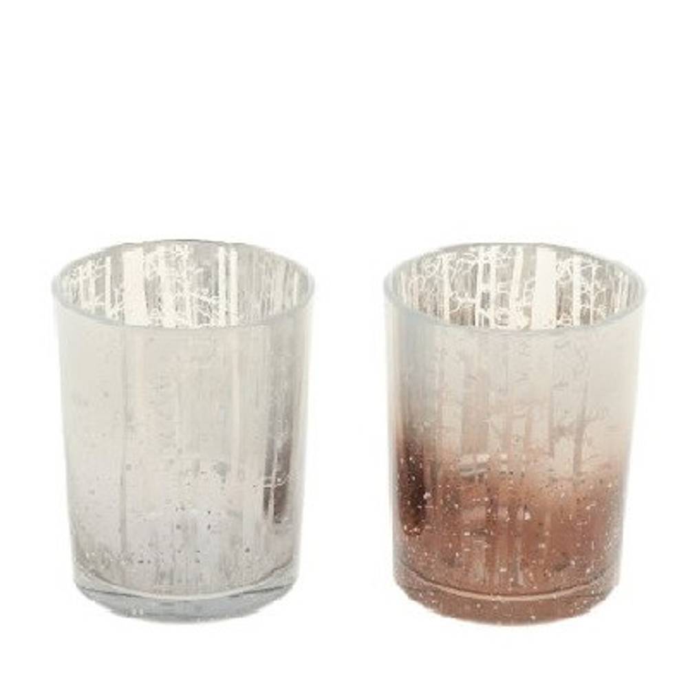 Glas Teelicht Seluna mix D10cm H12.5cm