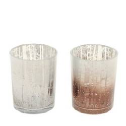 Glas Teelicht Seluna mix D10cm H12.5cm