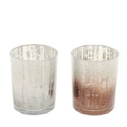 Glas Teelicht Seluna mix D10cm H12.5cm