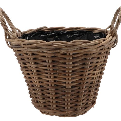 Korb Henkel Rotan braun D35cm H24cm