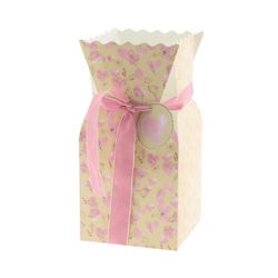 Strausstasche Lovemix Blumen rosa D13cm H26