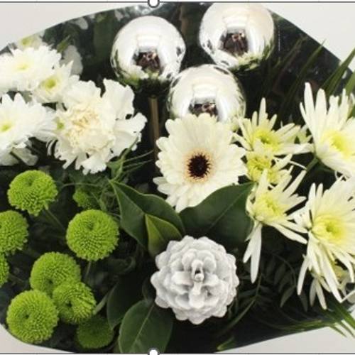 Strauß weiss Promo Weihnachten 12 Stiele 60cm