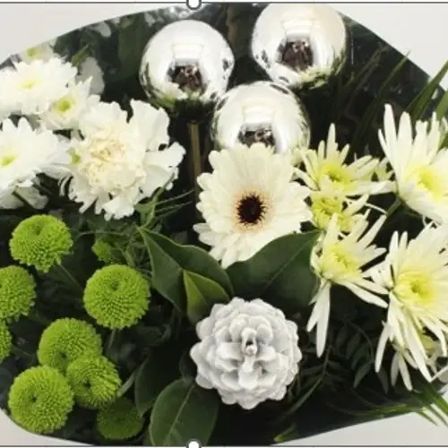 Strauß weiss Promo Weihnachten 12 Stiele 60cm