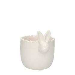 Keramik Hase weiss d11.5/16x13cm