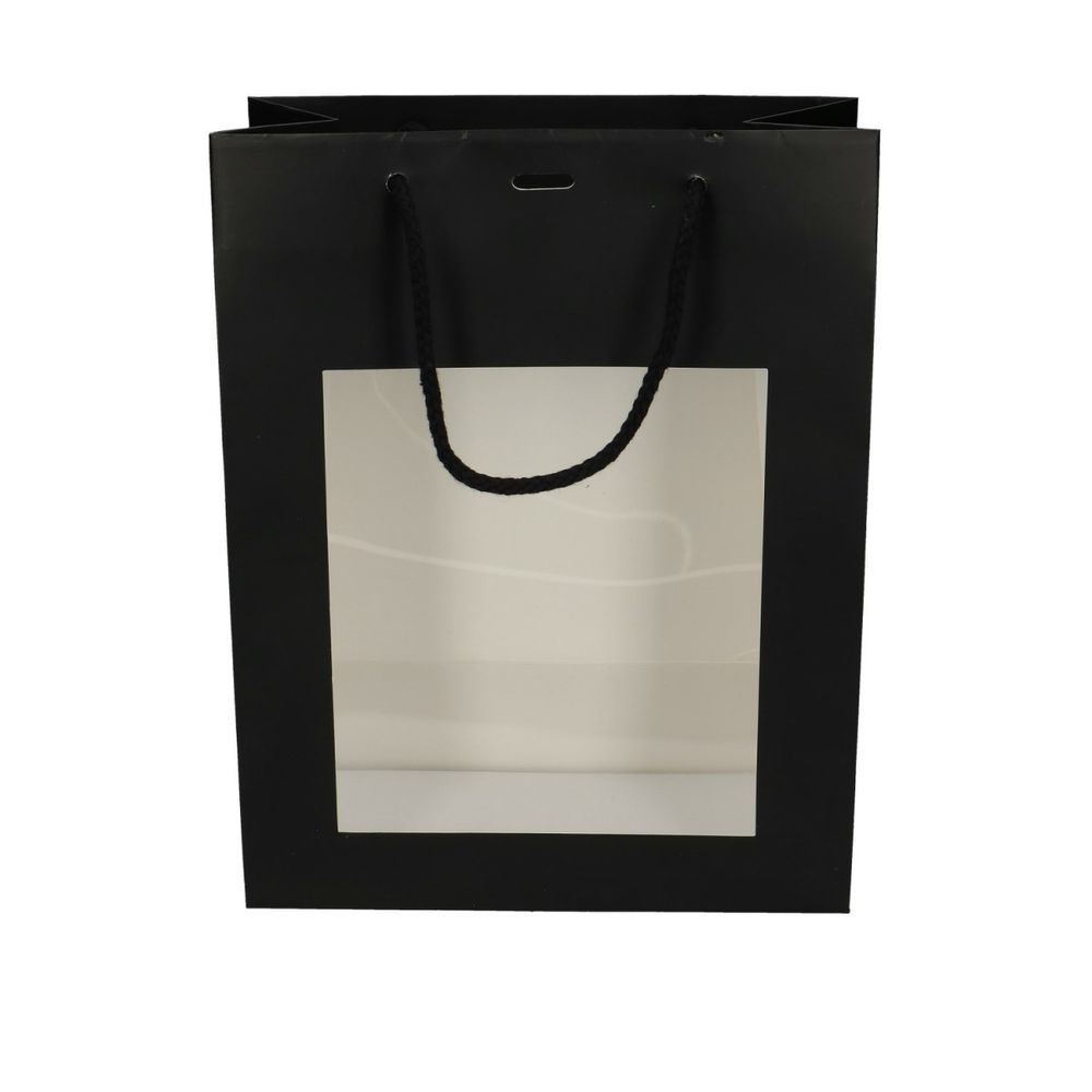 Tasche Fenster schwarz 11x22x28cm