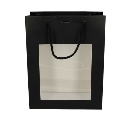 Tasche Fenster schwarz 11x22x28cm