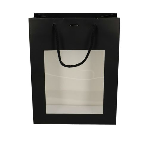 Tasche Fenster schwarz 11x22x28cm