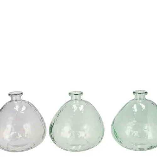 Glas Vase Grace mix hell grün D18cm H18cm