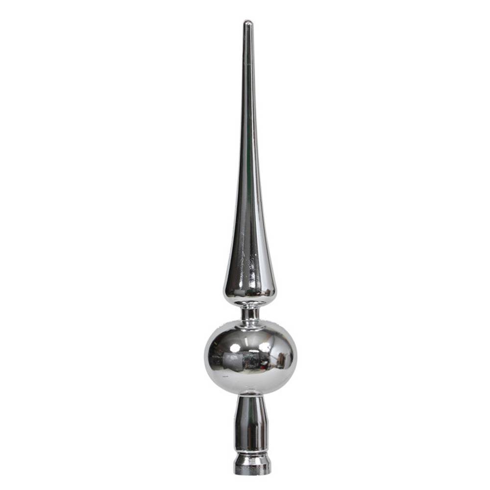 Weihnachtsbaumspitze plastik silber L28cm