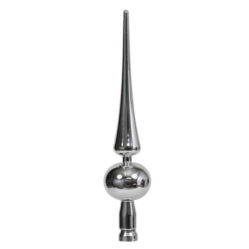Weihnachtsbaumspitze plastik silber L28cm