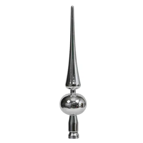Weihnachtsbaumspitze plastik silber L28cm