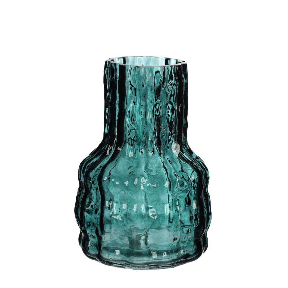 Glas Vase Morgan blau D13.5cm H20.5cm