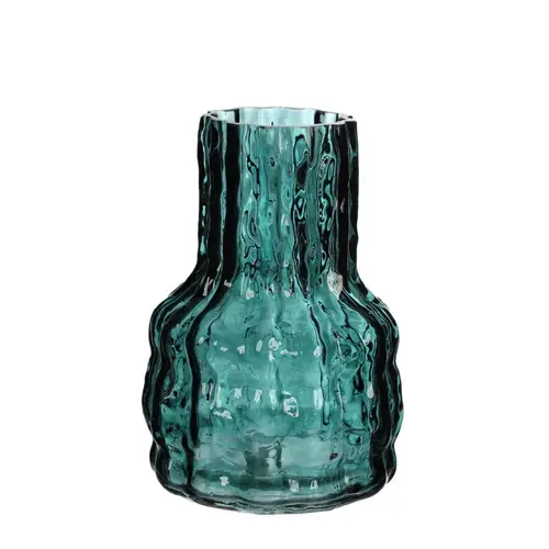 Glas Vase Morgan blau D13.5cm H20.5cm