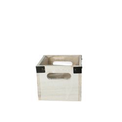 Holz Schublade Antique weiss D13cm H11cm