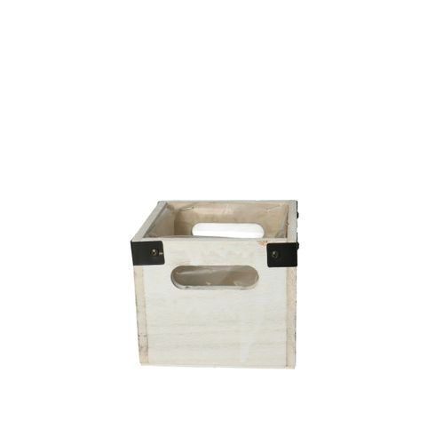 Holz Schublade Antique weiss D13cm H11cm