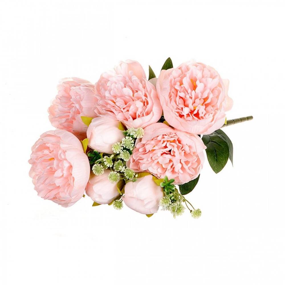 Seiden Pfingstrosen Strauss rosa L41cm