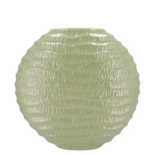 Keramik Vase Lima Oval grün 31x12x30cm