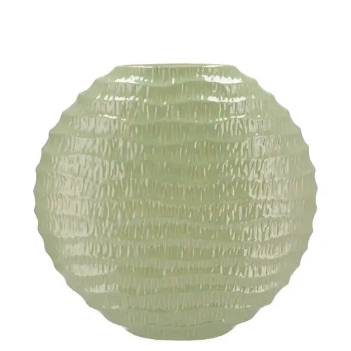 Keramik Vase Lima Oval grün 31x12x30cm