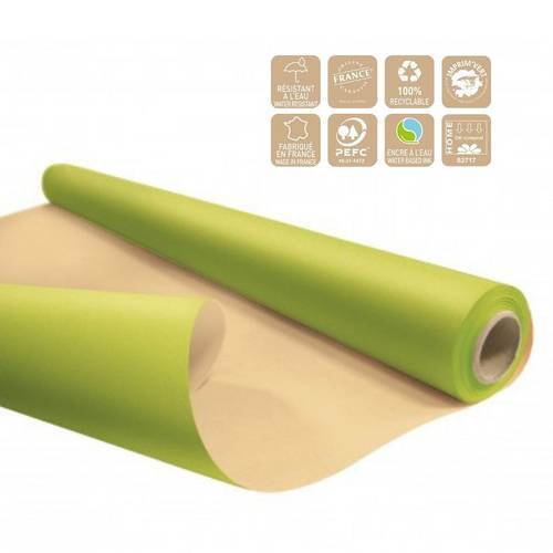 Papier Rolle Eco 80cm wasserb. Lime 25m