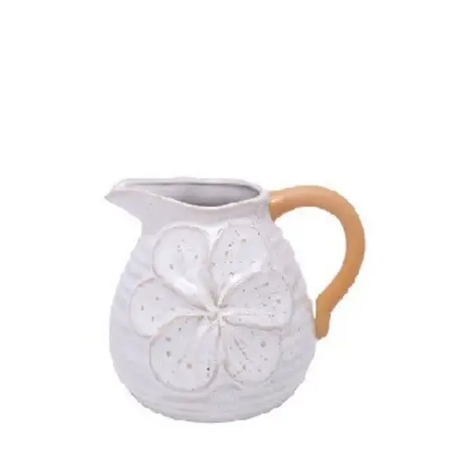 Keramik Wasserkrug weiss D11cm H13cm 