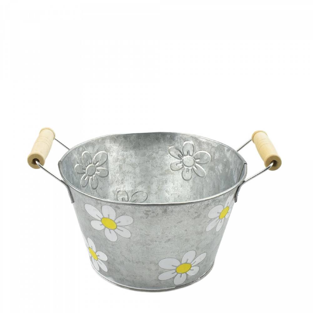 Zink Schale Betty gelb D17cm H10cm