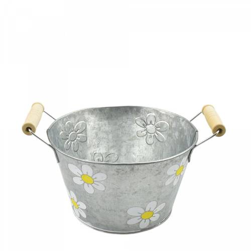 Zink Schale Betty gelb D17cm H10cm