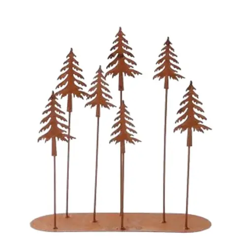 Baum auf Stab Rost 28x10x30cm