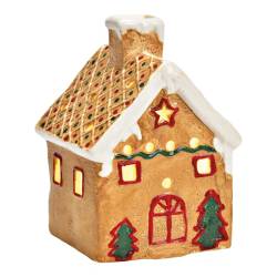 Lichthaus Lebkuchen braun 09x12x08cm
