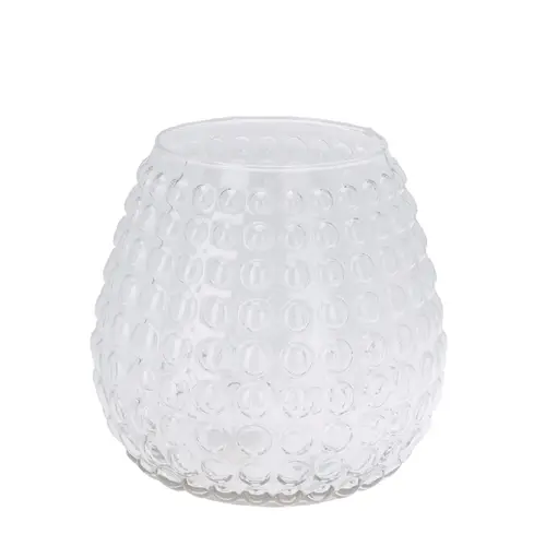 Glas Vase Bubbles Rund D20cm H25cm