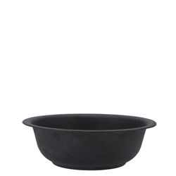 Zink Schale matt schwarz d22cm h7cm